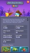 Hot Dog Vendor's Statistics (Level 12) with Effective Plants