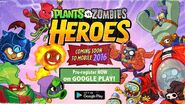 Solar Flare in an advertisement to pre-register Plants vs. Zombies Heroes on Google Play