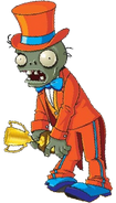 Another HD Tuxedo Zombie holding a trophy