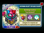 Bombegranate in an advertisement for Bombegranate’s Tournament in Arena (Blooming Heart's Sociable Season)