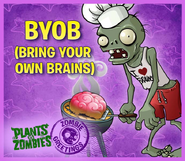 A Barbecue Zombie greetings card