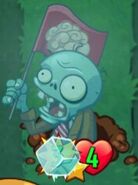 Flag Zombie frozen