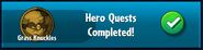 Grass Knuckles' Hero Quests completed