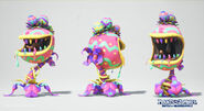 Concept model renders of the Egg-Streme Makeover skin (Plants vs. Zombies: Battle for Neighborville)