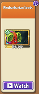 Rhubarbarian's seeds in the store (9.7.1, Free)
