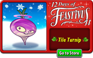 Tile Turnip in an advertisement for the 11th day of Feastivus 2022