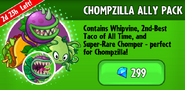 2nd-Best Taco of All Time on the advertisement for the Chompzilla Ally Pack