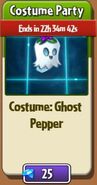 Ghost Pepper's costume in the store