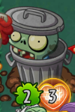 Trash Can Zombie tinted gray that cannot be hurt