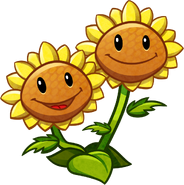 Twin Sunflower (Plants vs. Zombies 2), Plants vs. Zombies Wiki