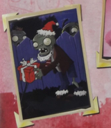 Santa Zombie in a Plants vs. Zombies sticker album