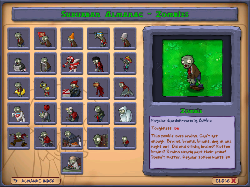 Almanac image - Plants vs Zombies - IO Series mod for Plants Vs