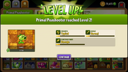 Primal Peashooter being upgraded to Level 2