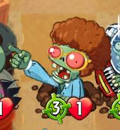 Disco Zombie with the Bullseye trait due to Disco-Naut's ability