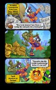 The first comic strip with the theme of Super Brainz in the plant mission "Zombopolis Apocalypse"