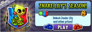 Znake Lily in an advertisement for Znake Lily's Season in Arena