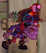 Hypnotized Pirate Captain Zombie