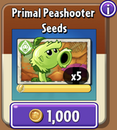 Primal Peashooter's seeds in the store (9.7.1)