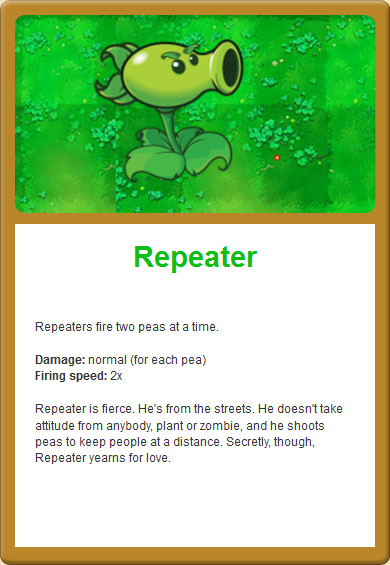 Repeater, Plants vs. Zombies Wiki