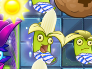 A Banana Launcher growing its banana back. Note that its mouth clips over its costume.