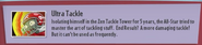 Ultra Tackle's stickerbook description inGarden Warfare 2