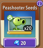 Peashooter's seeds in the store (10.7.1)