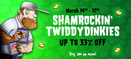 Crazy Dave in a St. Patrick's Day advertisement