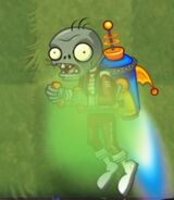 A stunned Jetpack Zombie