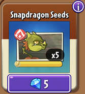 Snapdragon's seeds in the store (10.2.1)