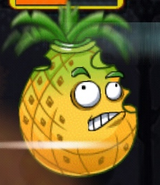 Pineapple being hurt by an enemy active ability