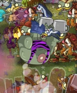 Primal Potato Mine defeating Cardio Zombie as a glitch (note that Cardio Zombie has no head)