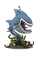 Concept art of scrapped Shark Chomper variant (Plants vs. Zombies: Garden Warfare 2)