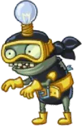 Imp wearing a Impfinity costume