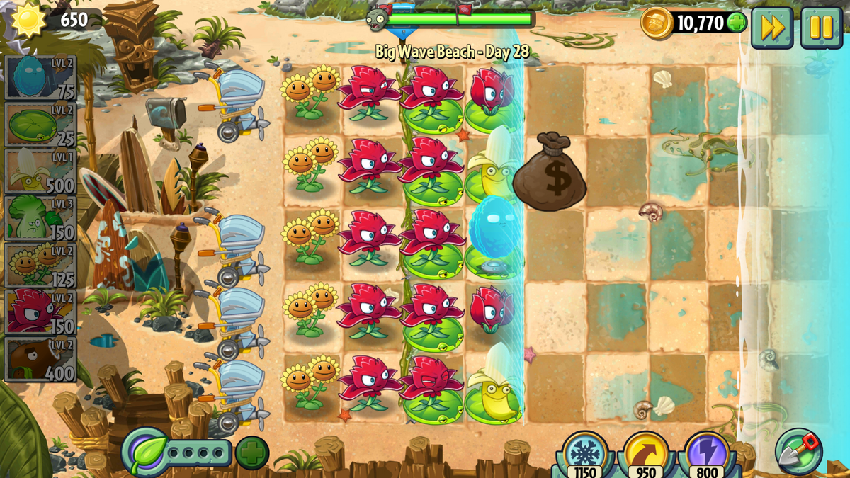 Big Wave Beach - Day 28, Plants vs. Zombies Wiki