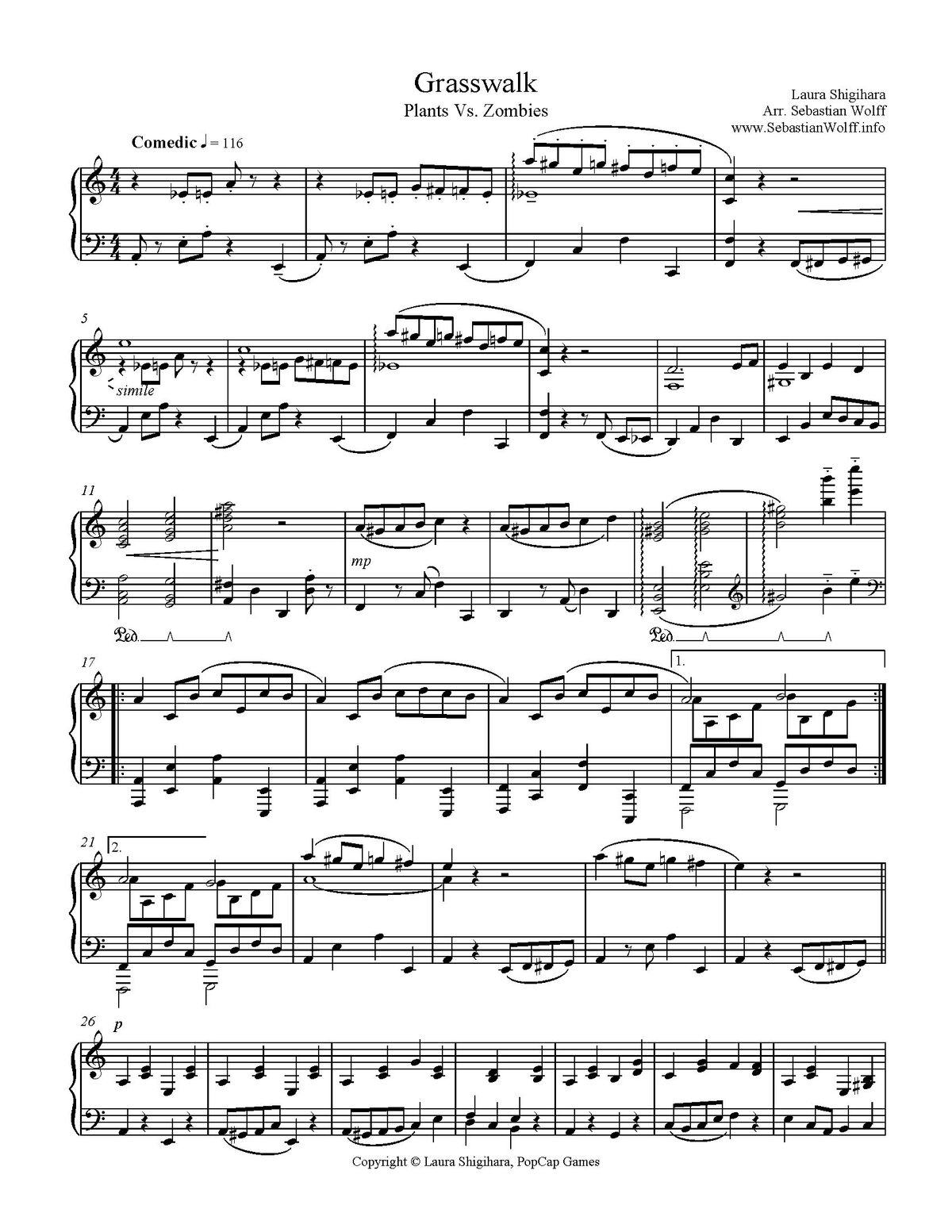 Over the Garden Wall - Partitura de Piano Fácil em PDF - La Touche Musicale