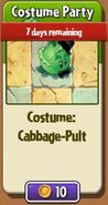 Cabbage-pult's costume in the store