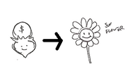 Sunflower with the earlier concept of the "Tuber" (Plants vs. Zombies)