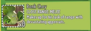 Bonk Choy's stickerbook description in Garden Warfare 2