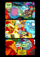 The second comic strip that appears when the player starts the third level