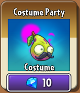 Imp Pear's costume in the store