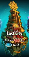 Lost City with difficulty rating.