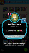 Yeti Lunchbox's statistics (note how "sandwich" is misspelled)