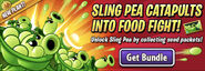 Another Food Fight ad for Sling Pea in the menu screen