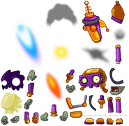 Jetpack Zombie's sprites and textures as Rustbolt during the Plants vs. Zombies Heroes event