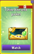 Free Shine Vine seed packet in the store