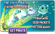 Snow Pea in an advertisement of the Cold Piñata