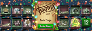 Solar Sage in an advertisement for the 11th day of Feastivus 2023 on the main menu screen