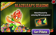 Blaze Leaf in an advertisement