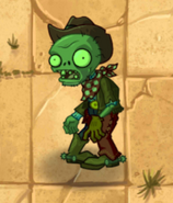 A fainted Cowboy Zombie