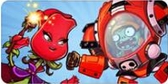 Rose and Z-Mech in an advertisement in the App Store